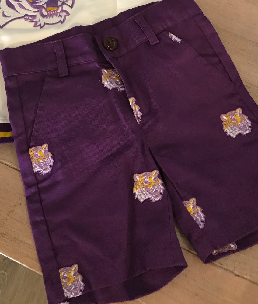 Embroidered Tiger shorts