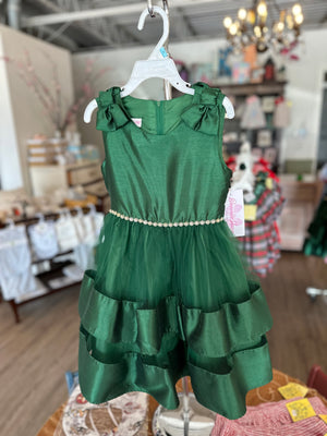 Emerald green holiday dress